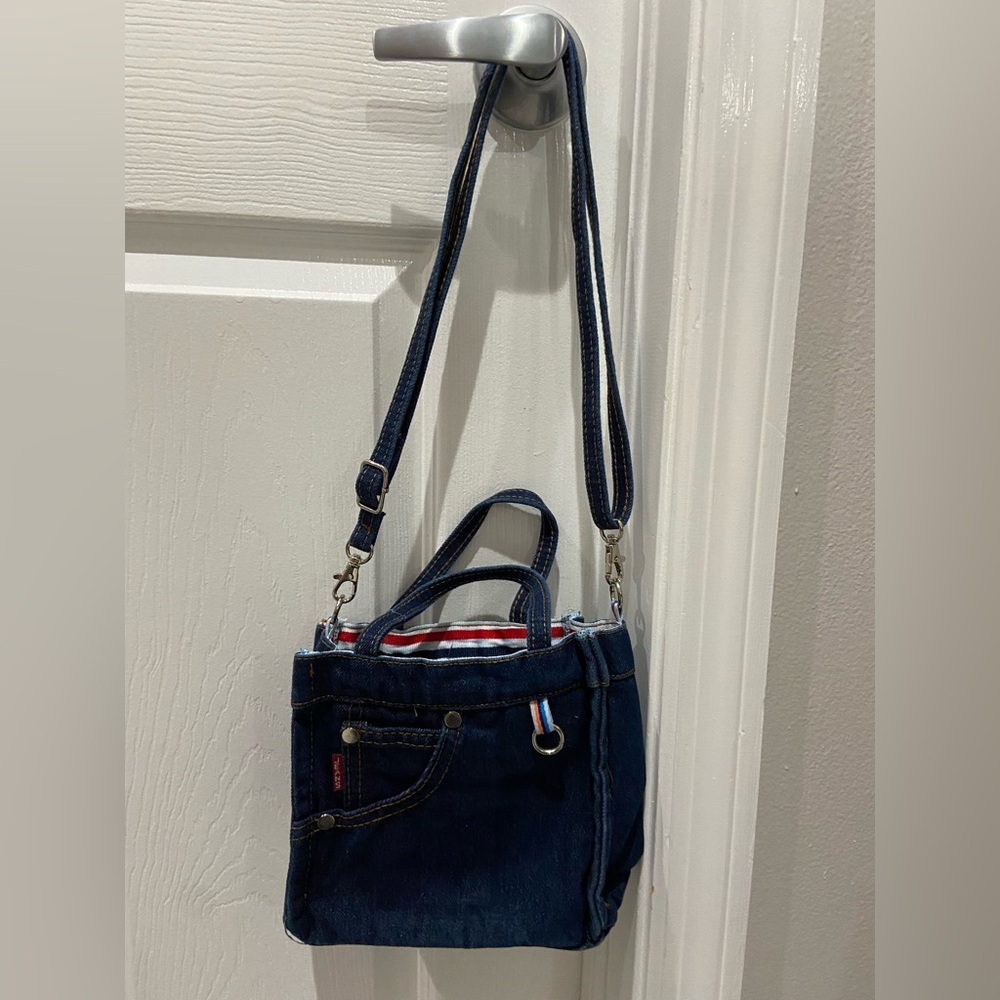 Blue Jean Denim Women's Crossbody Purse, Shoulder, small Tote Bag - NEW in Bag - Picture 3 of 5